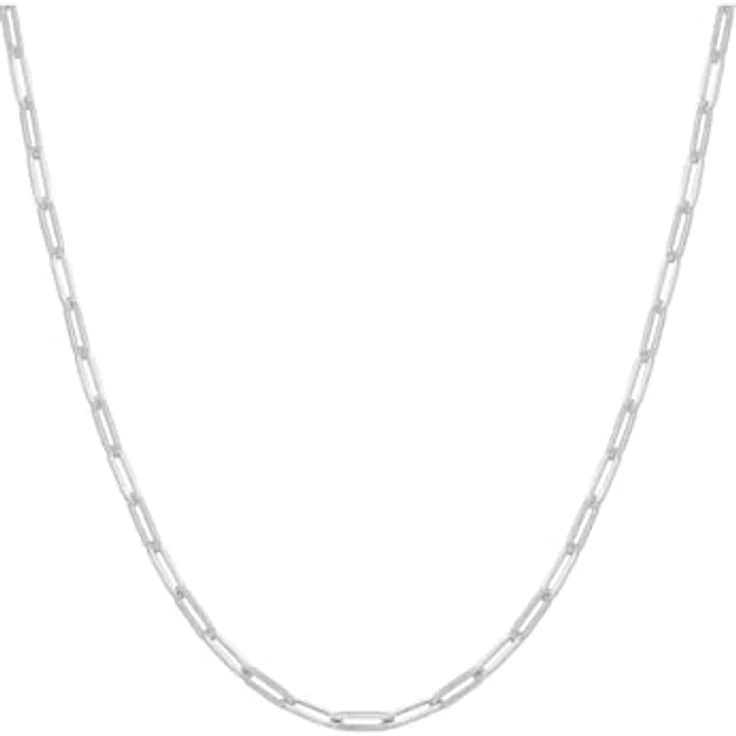 ANIA HAIE Trailblazer Paper Clip Chain Necklace, Damen Halskette aus 925 Sterling Silber, 38 cm + 5 cm Verlängerung, inkl. Geschenkverpackung – Bild 1