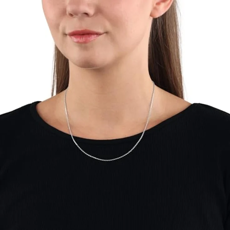 Amor Collier 925 Sterling Silber Unisex Halskette, 42 cm, mit Federringverschluss, kommt in Schmuck Geschenkbox, 2017792 – Bild 4