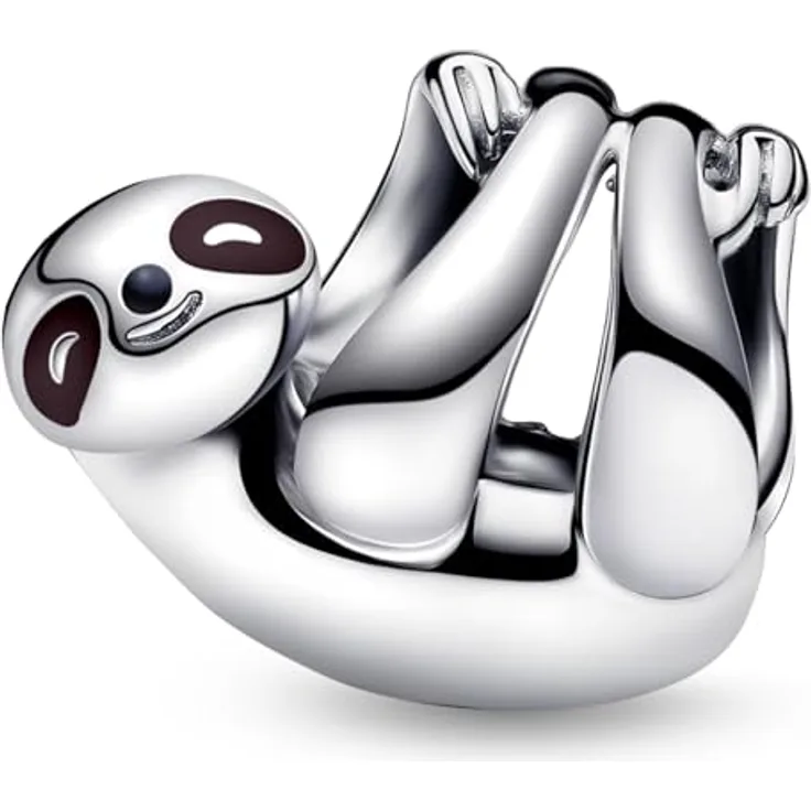 J.Fée Hängefaultier Charms Anhänger für Damen, 925 Sterling Silber, eleganter Kettenanhänger mit Perlen, stilvoller Schmuck für Frauen, 1 Stück