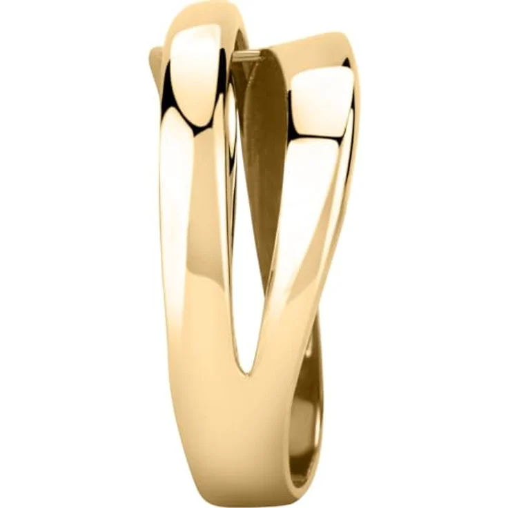 CHRIST Damenring 585er Gelbgold, elegantes Design mit überkreuzten Bändern, hochglänzende Oberfläche – Bild 3