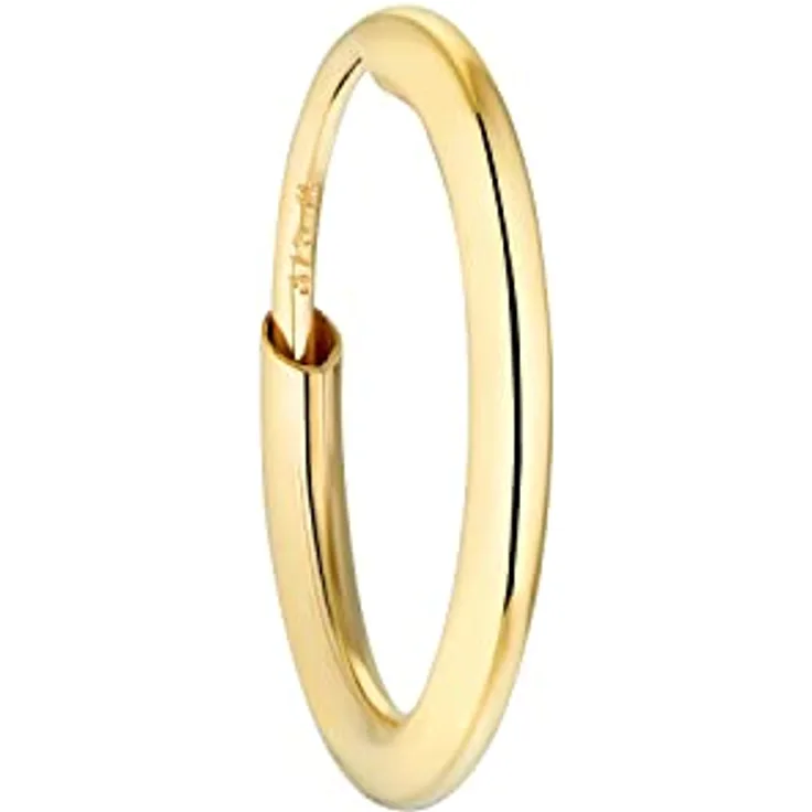 Amor Single Creole Unisex Ohrschmuck, 10 mm, 375/9 Gold, inkl. Schmuck Geschenk Box