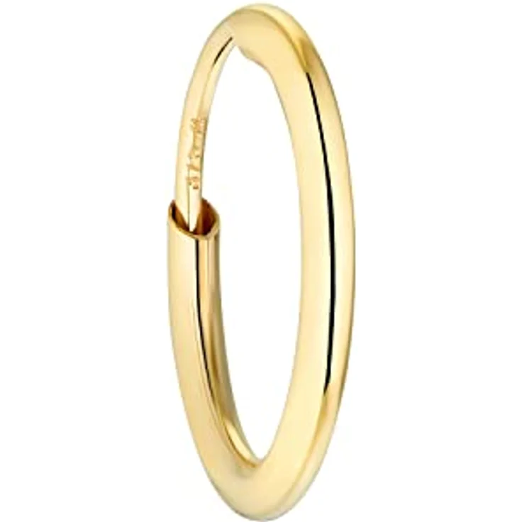 Amor Single Creole Unisex Ohrschmuck, 10 mm, 375/9 Gold, inkl. Schmuck Geschenk Box – Bild 1