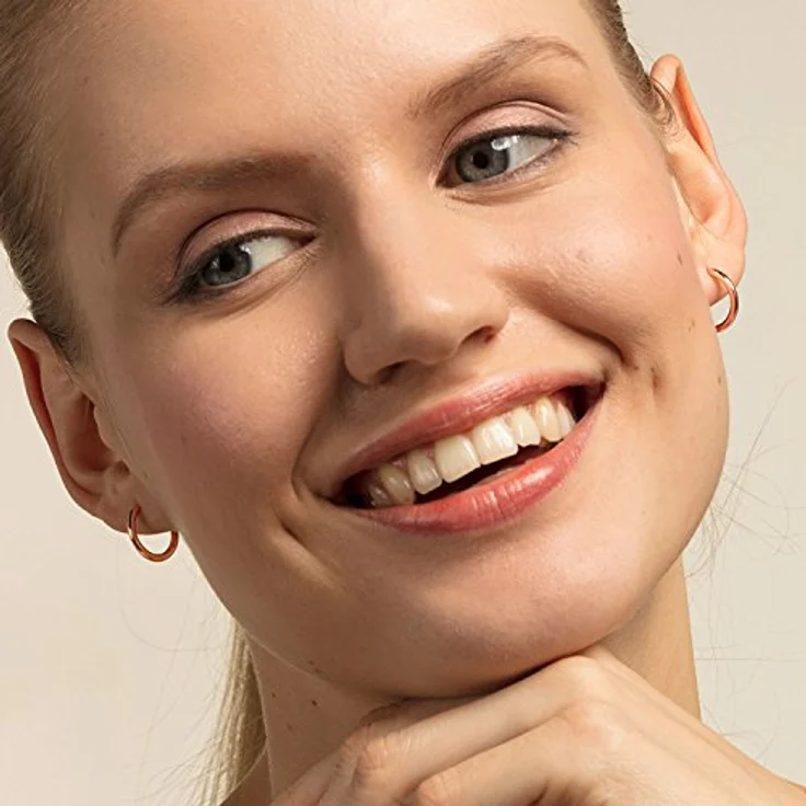 Thomas Sabo Creolen Klein, vergoldetes 925er Sterlingsilber, Damen-Ohrringe – Bild 2