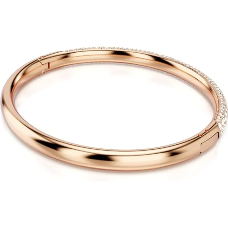 Swarovski Sublima Armreif, Rosé Vergoldeter Damenarmreif mit Swarovski Kristallen im Schnee-Pavé Design – Bild 4
