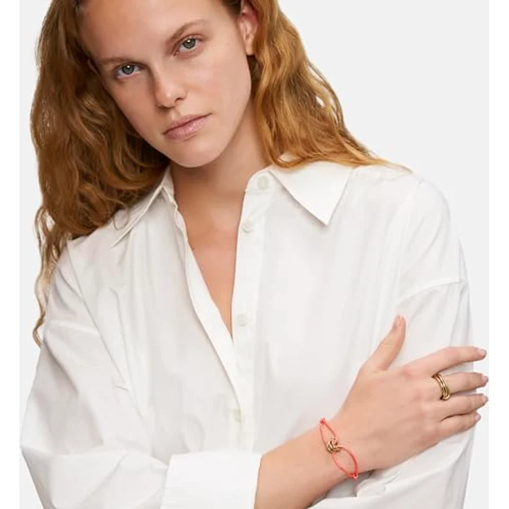Liebeskind Berlin Stoffarmband LJ-1646-B-21, Edelstahl-Anhänger in IP Gold, Größe 21 cm, Zugverschluss – Bild 2