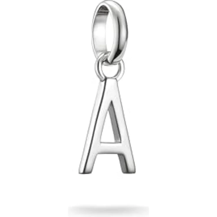 Thomas Sabo Charm Club Connect Charm-Anhänger Buchstabe A, aus recyceltem 925 Silber mit filigraner Öse, vielseitig kombinierbar – Bild 1