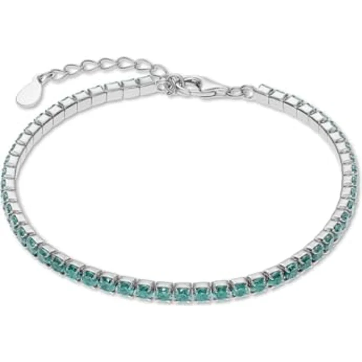 CHRIST Damen-Armband 925er Silber, recycelte Zirkonia, One Size, hellblau, Silber 32029640 – Bild 1