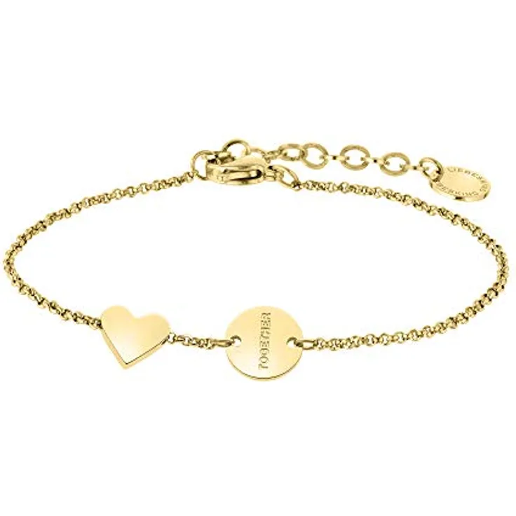 Liebeskind Armband LJ-0522-B-20, Edelstahlarmband mit Karabinerverschluss, Länge 20 cm, Breite 0,1 cm, Anhänger 0,9 cm