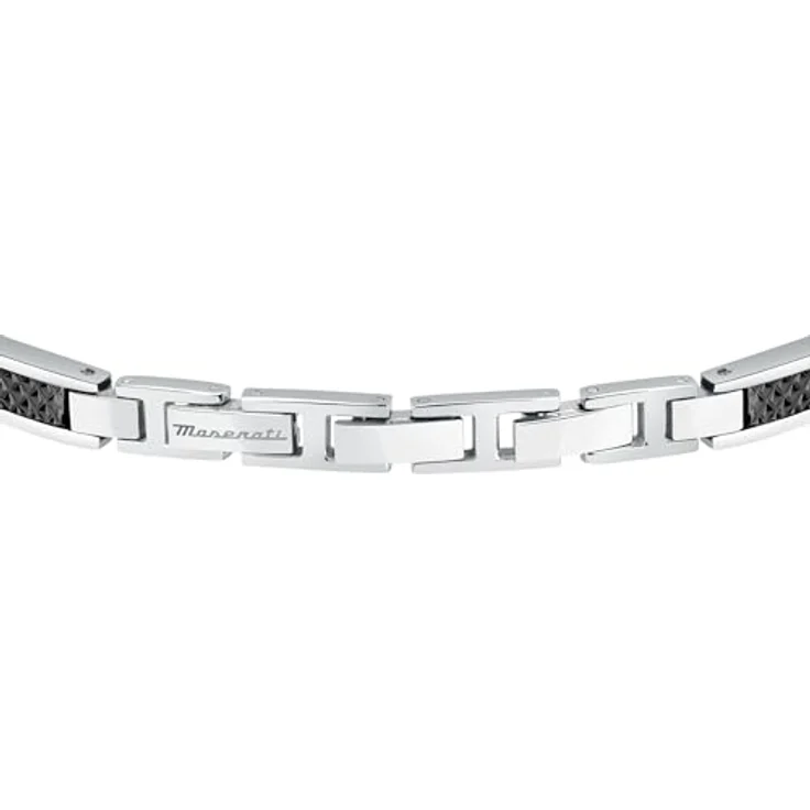 Maserati Herrenarmband JM423AVD24, aus Stahl mit IP-Schwarz und IP-Gelbgold, 18,5+3 cm, ikonischer Dreizackverschluss – Bild 3