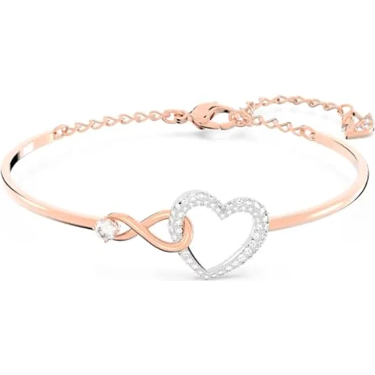 Swarovski Swa Infinity 5518869, Armreif aus Metall mit Swarovski-Kristallen, Karabinerverschluss, Länge 5,9 cm, Breite 4,5 cm – Bild 6