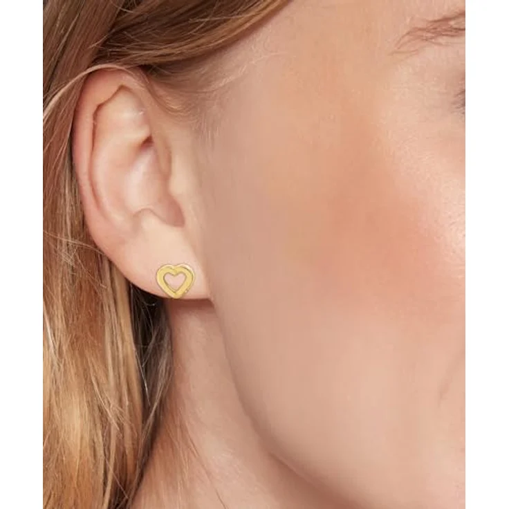 Tommy Hilfiger Jewelry Steckerohrringe Damen, Herzform in Gelbgold, aus Edelstahl mit emailliertem Detail und Schmetterlingsverschluss, 8,5 mm - 2780972 – Bild 3