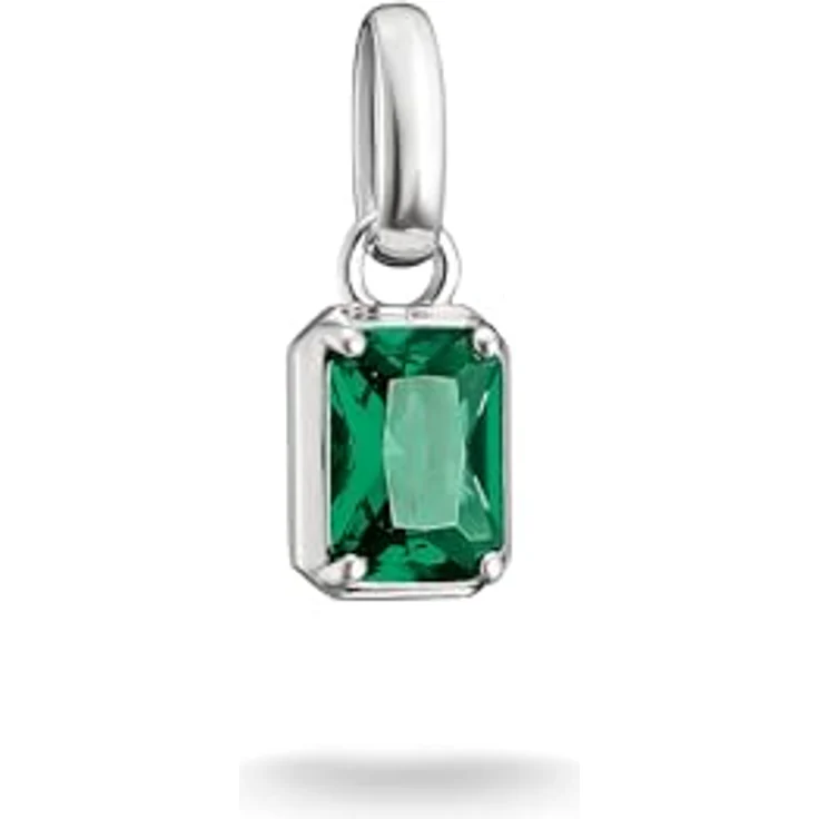 THOMAS SABO Connect Charm Pendant Birthstone Collection, 925 Sterling Silber mit Geburtsstein Mai und Monat Gravur – Bild 1