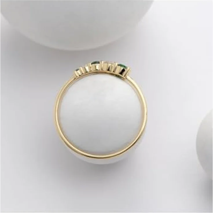 CHRIST Damen-Ring 925er Silber, Gelbgold mit recyceltem Zirkonia 56, Modell 32027219 – Bild 3