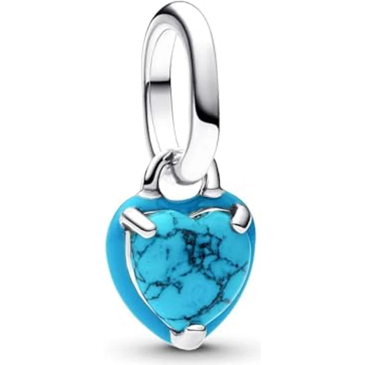 PANDORA ME Türkisfarbenes Herz Mini-Charm-Anhänger aus Sterling Silber, kompatibel mit ME und Moments Kollektion, 793827C01 – Bild 1