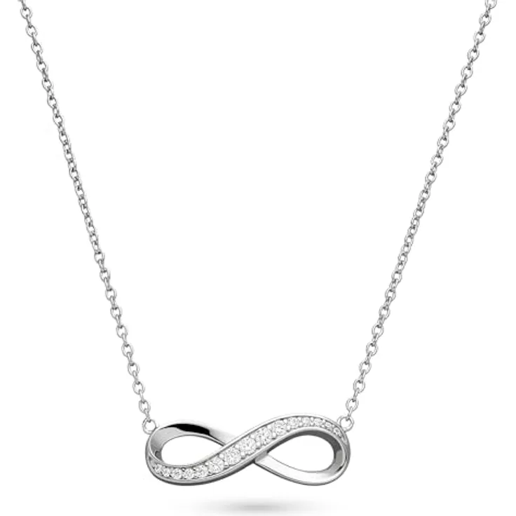 s.Oliver Necklace - Elegante Ankerkette aus 925er Silber, 45 cm - wasserfest & hautfreundlich