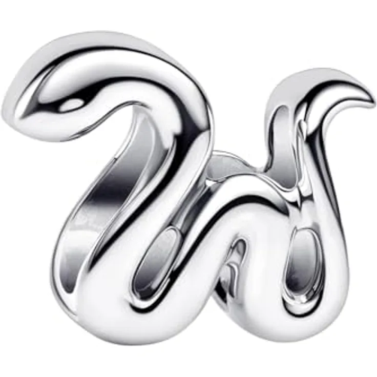PANDORA Silber Mini Charm Schlange 794520C00, bead mit Schlange-Motiv, silber