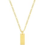 JOOP! Kette mit Anhänger aus Edelstahl, Unisex Halsschmuck für Damen und Herren, 60 cm, Gold, in Geschenkbox, Modell 2035895
