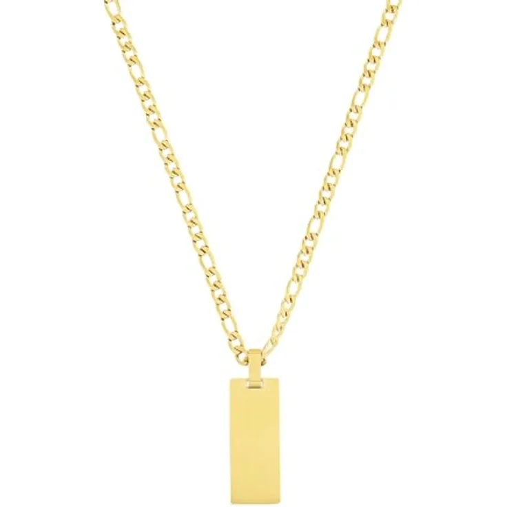 JOOP! Kette mit Anhänger aus Edelstahl, Unisex Halsschmuck für Damen und Herren, 60 cm, Gold, in Geschenkbox, Modell 2035895