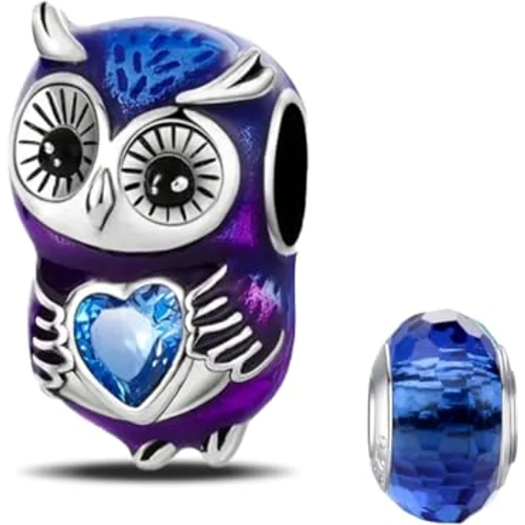 LNQOBU Silber 925 Charms Anhänger für Armbänder, kompatibel mit Pandora, inklusive bunte Spacer Beads, Geschenkverpackung – Bild 1