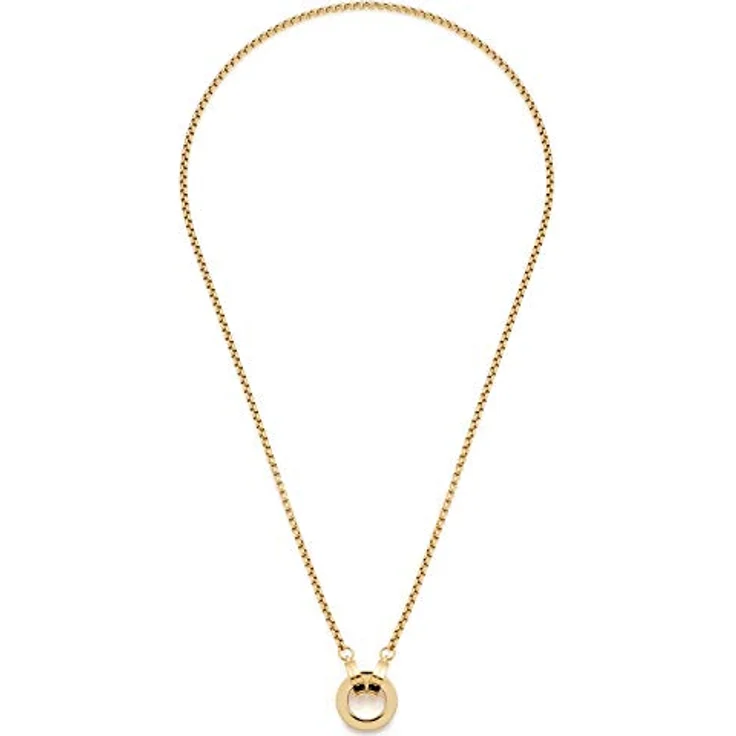 JEWELS BY LEONARDO Halskette Clip & Mix Lolita, goldfarbene Venezianer-Kette aus Edelstahl, 43 cm, mit Charm-Anhänger-Ring – Bild 1