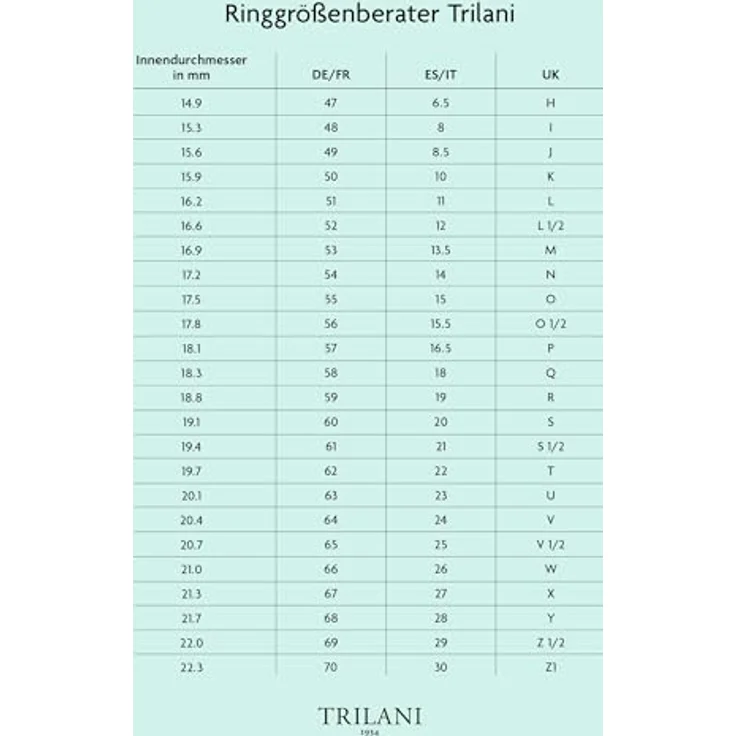 Trilani Damen-Solitärring 925/- Sterling Silber mit weißen Kristallen, eleganter Verlobungsring in Zargenfassung – Bild 5