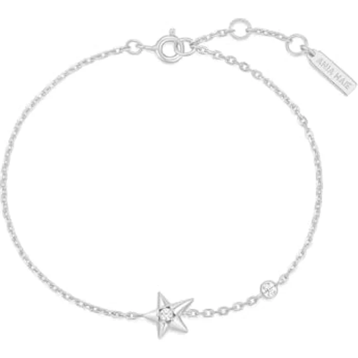 ANIA HAIE Melodic Poet Sparkling Star Damen Armband, 925 Sterling Silber mit Zirkonia, verstellbar 16,5cm + 2cm, inkl. Geschenkverpackung – Bild 2
