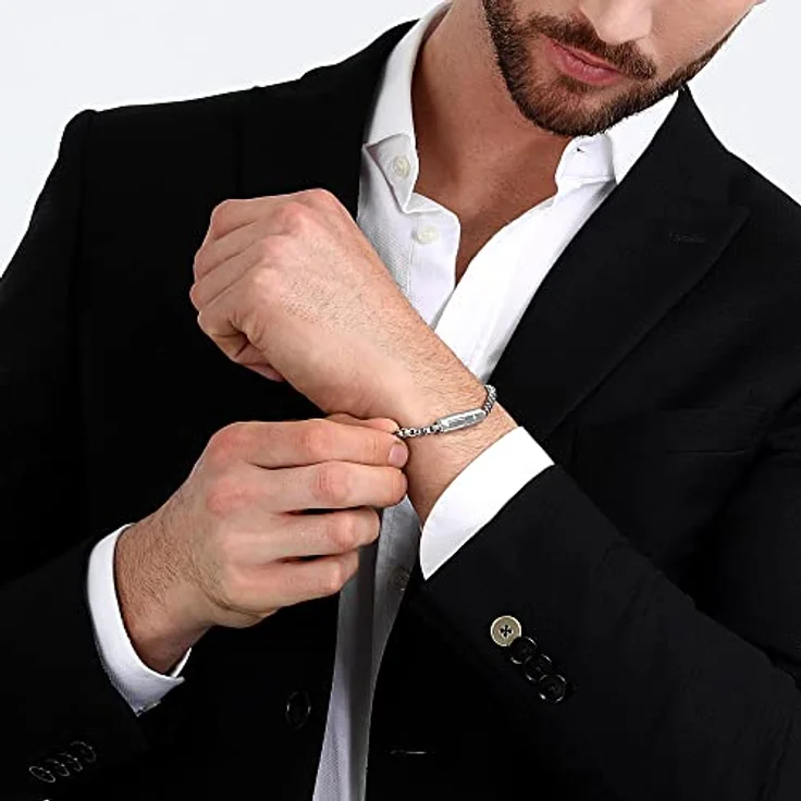 Maserati Iconic Herren Armband aus Edelstahl, 215mm mit Magnetverschluss – Bild 5