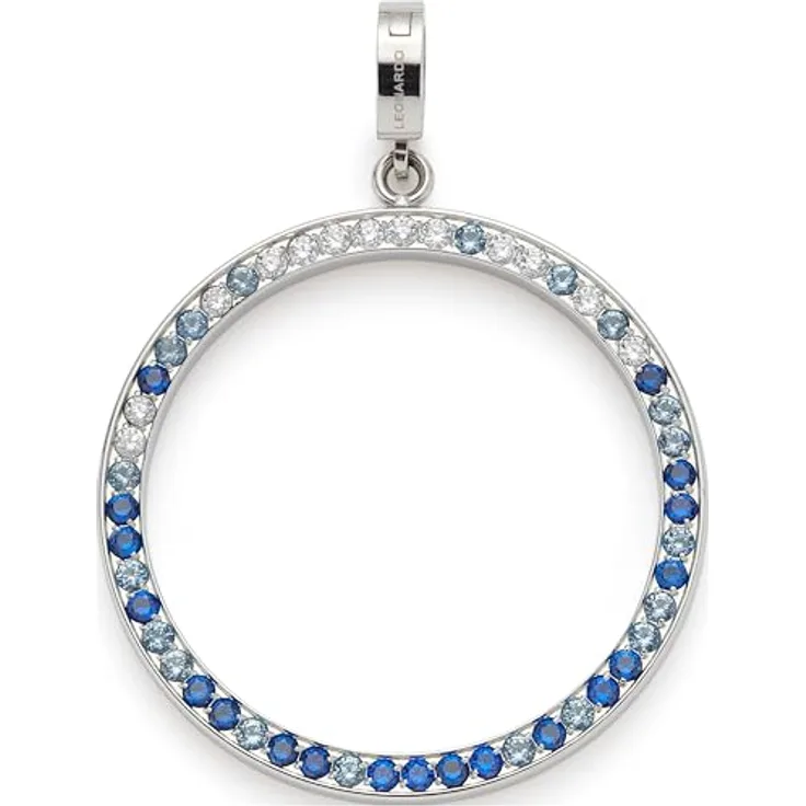 JEWELS BY LEONARDO Clip & Mix Clarence Ketten-Anhänger, silberfarbener Edelstahl mit Pavé-Besatz, allergikerfreundlich, 4,8 x 3,6 x 0,8 cm, Geschenk für Frauen, 024953