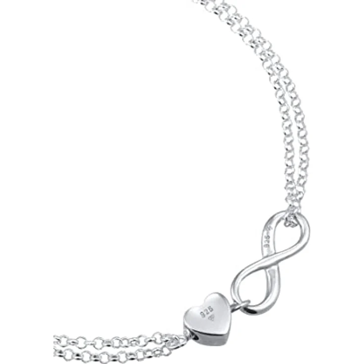 Elli Armband Herz Unendlichkeit Infinity, 925 Silber, modischer Armschmuck mit Infinity Symbol und Herz Anhänger – Bild 5