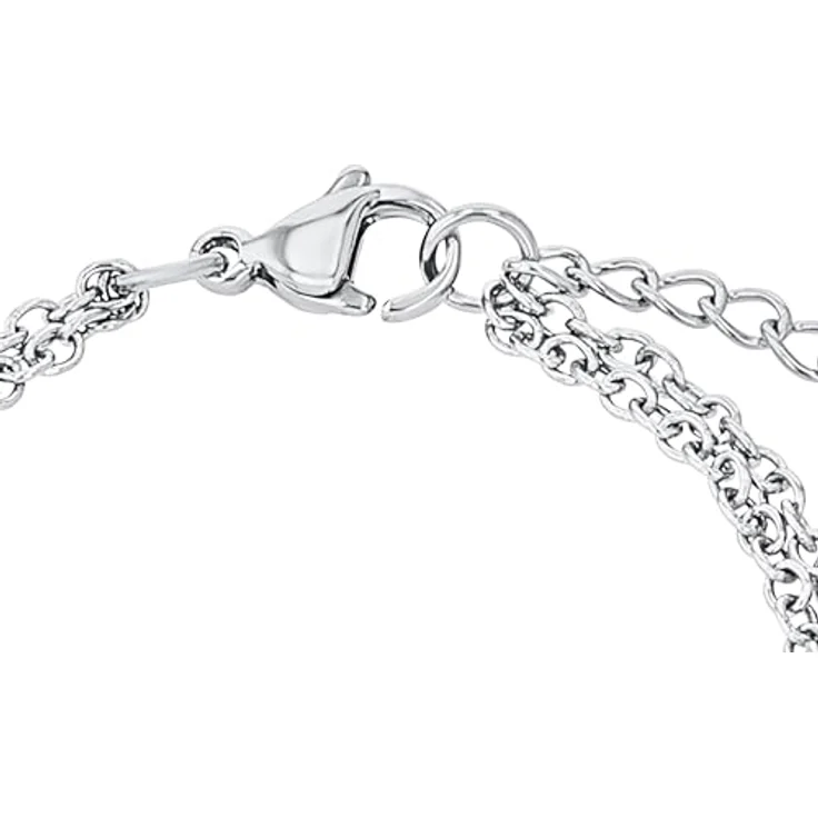 s.Oliver Armband Edelstahl Mädchen 14+2 cm, Grau mit Glassteinen, Infinity-Design in Schmuck Geschenk Box, 2034972 – Bild 3