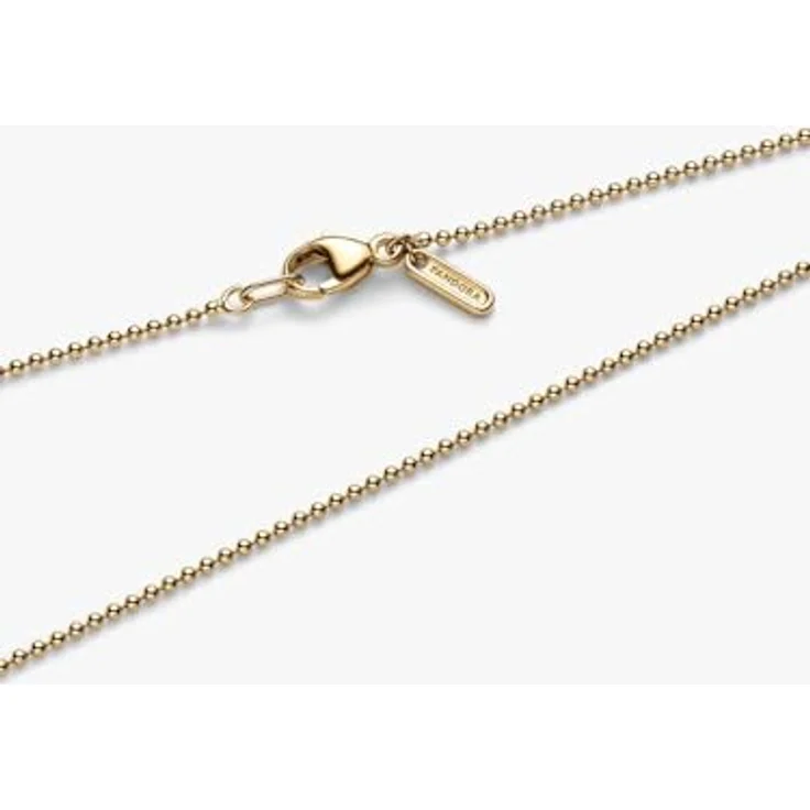 PANDORA Damen-Kette Kugelkette Goldfarben 50 cm mit Karabinerverschluss – Bild 3