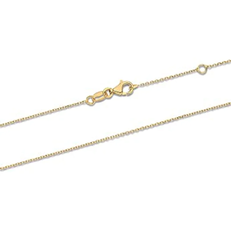 CHRIST Damen-Halskette Collier aus 375er Gelbgold, 45 cm mit Anhänger, edel und schlicht – Bild 3