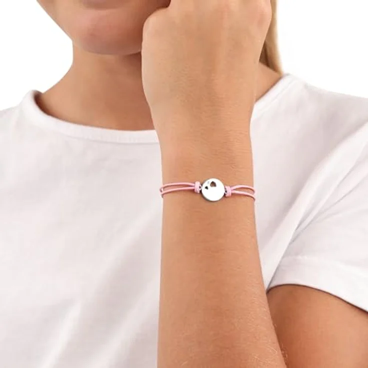 Prinzessin Lillifee Armband Edelstahl Mädchen Armschmuck, mit synth. Zirkonia, 12+2 cm, Silber, Herz, Geschenkbox – Bild 2