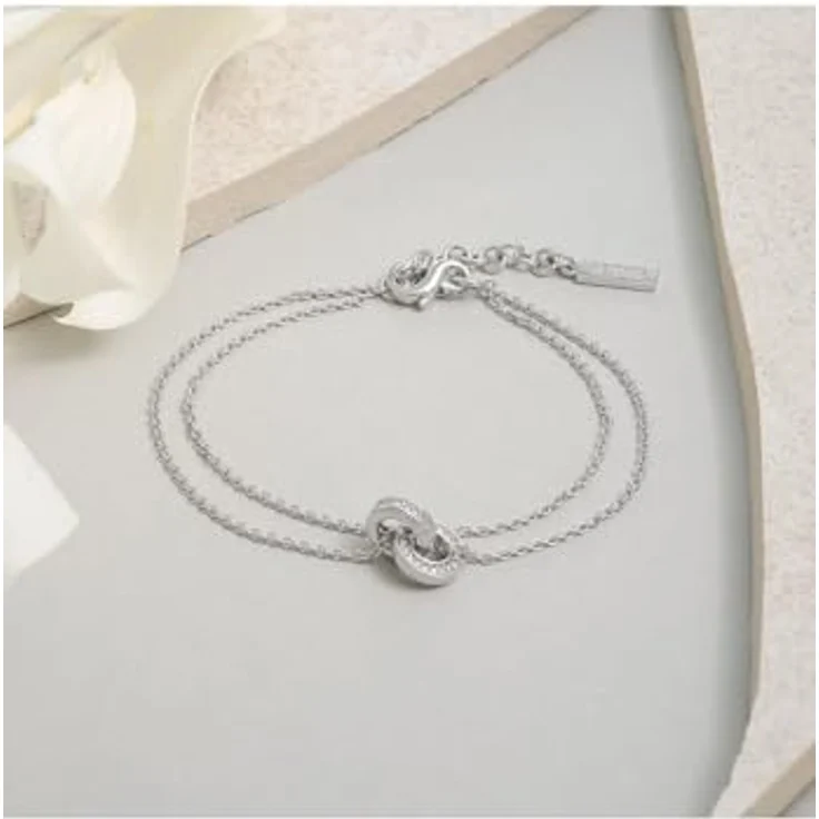 JETTE Damen-Armband 925er Silber mit 27 Zirkonia, One Size, Silber – Bild 2