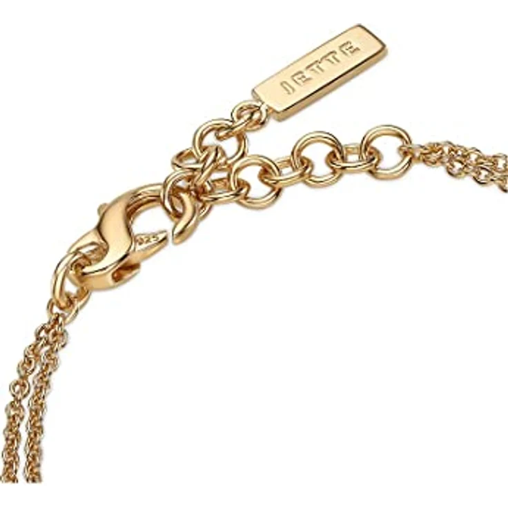 JETTE Damen-Armband 925er Silber mit 30 Zirkonia, Gelbgold, One Size, 17 cm + 3 cm Verlängerung – Bild 2
