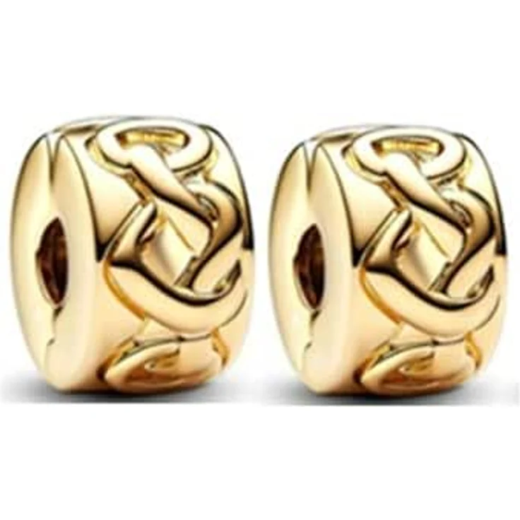 WEIMU Golden Charms 925 Sterling Silber Anhänger für Armband & Halskette, hypoallergen, geeignet für Pandora und Co. (Golden 6) – Bild 1