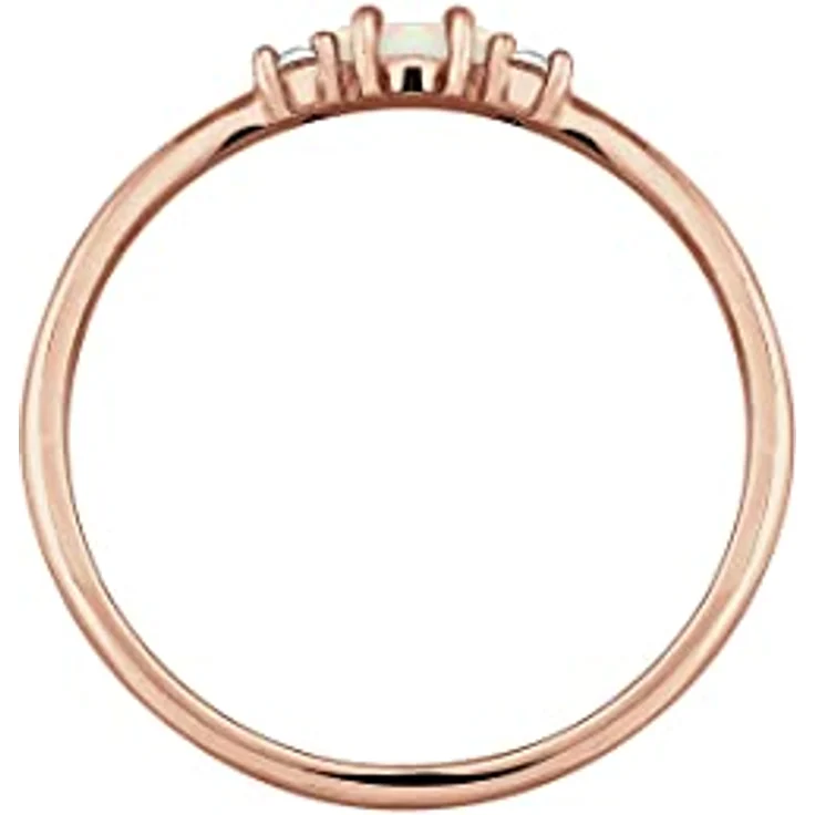 Elli Vintage Damenring mit Zirkonia Kristallen und Opal, 925 Sterling Silber rosévergoldet – Bild 3