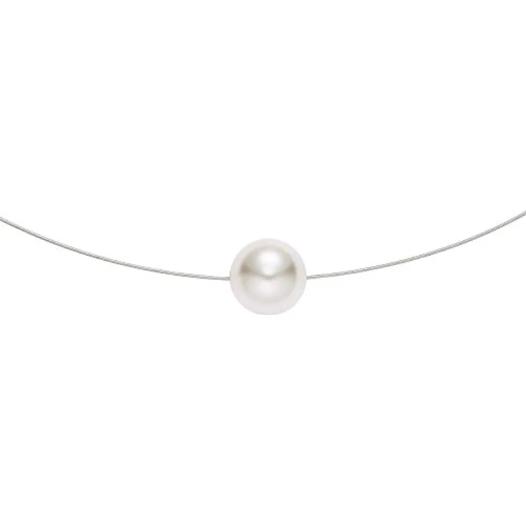 Heideman Halskette Damen, elegante Perlenkette mit weißer Süßwasserperle, hochwertiger Edelstahl, silber-gold-roségold farbend, hypoallergen und nickelfrei