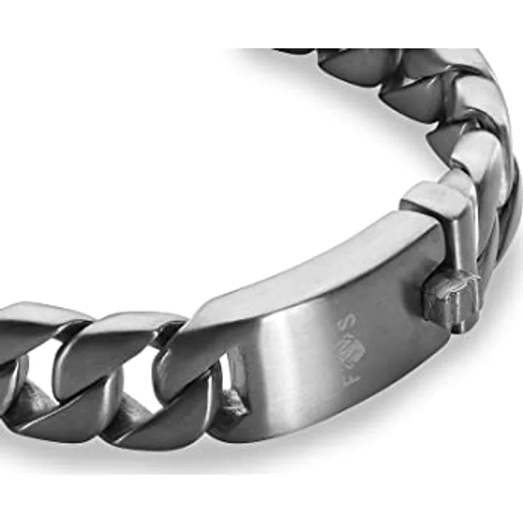 FAVS Herren-Armband Edelstahl, 20 cm lang, vielseitig kombinierbar, Geschenkbox inkludiert – Bild 2