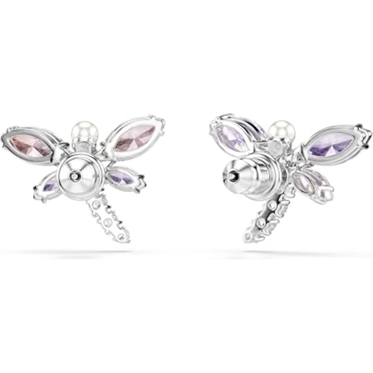 Swarovski x Ariana Grande Ohrstecker, Libelle, mehrfarbig, rhodiniert mit Swarovski Zirconia und Kristallperle – Bild 4