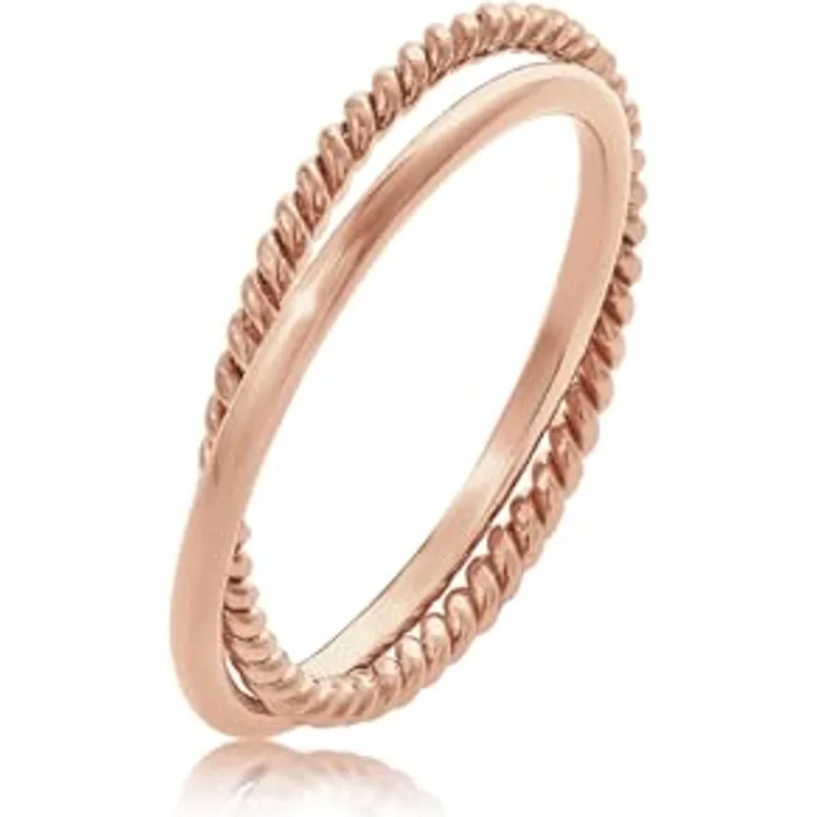 Elli Damenring Wickel Klassisch Filigran Twisted Trend, 925 Sterling Silber