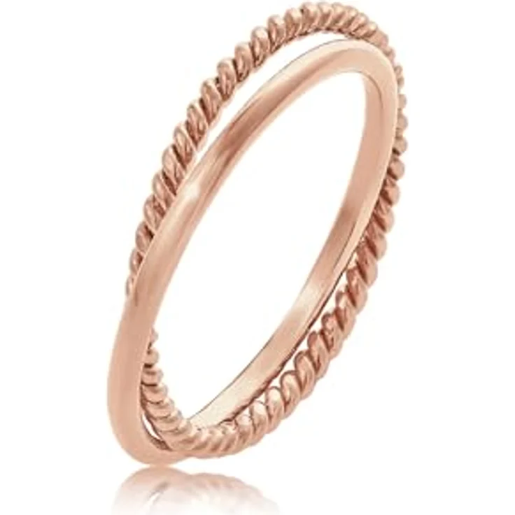 Elli Damenring Wickel Klassisch Filigran Twisted Trend, 925 Sterling Silber – Bild 1