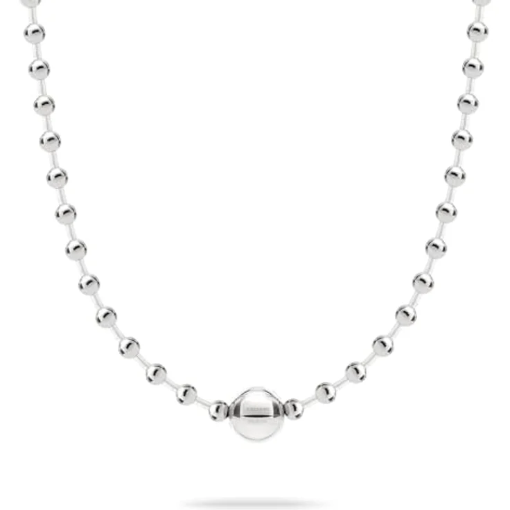 Liebeskind Berlin Damen Halskette LJ-1712-N-45, Edelstahl in IP Rhodium, 42 cm Kugelkette mit Karabinerverschluss – Bild 1