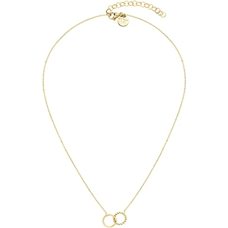 Tamaris Halskette TJ-0227-N-45, filigrane Ankerkette mit ineinander gehängten Circles, Edelstahl IP Gold, 45 cm – Bild 2