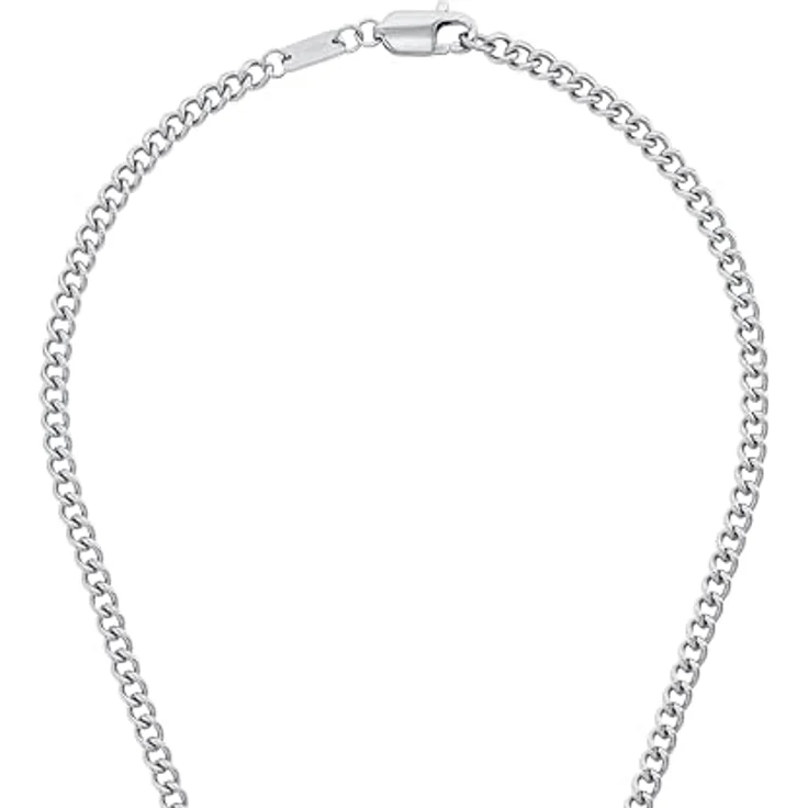 s.Oliver Herren-Halskette mit Kreuzanhänger, 50 cm, hochwertiger Edelstahl, in Schmuck Geschenk Box – Bild 3