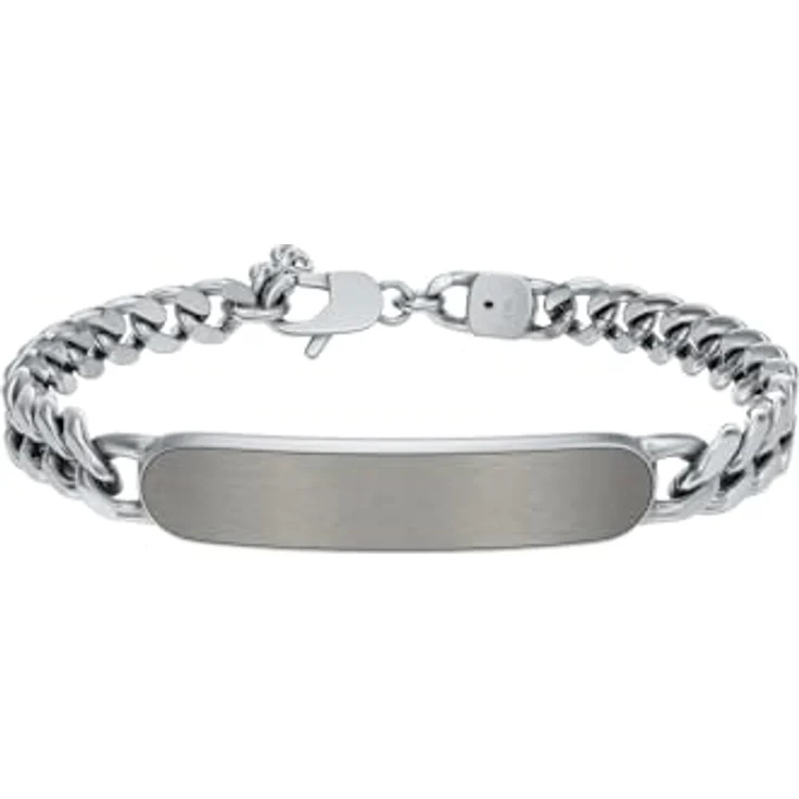 Fossil Ellis Herren Edelstahlarmband Bicolor, matt und glänzend, 218 mm mit Karabinerverschluss – Bild 1