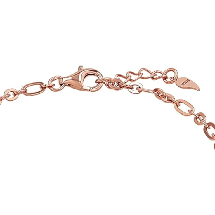 Amor Armband 925 Sterling Silber, Damen Armschmuck mit Zirkonia, 17+2 cm, roséfarben, in Geschenkbox – Bild 3