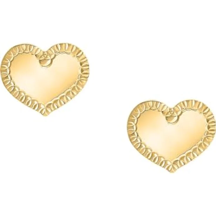 CHRIST Ohrstecker 88768221, 585er Gelbgold mit Herzdesign und spannendem Randmuster – Bild 4