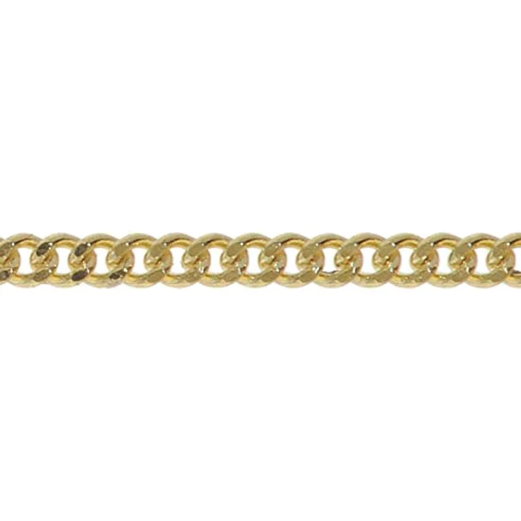 trendor Feine Panzerkette für Anhänger 585 Gold Flachpanzer 0,8 mm, zierliches Damen-Collier mit Federring-Verschluss, Made in Germany – Bild 2