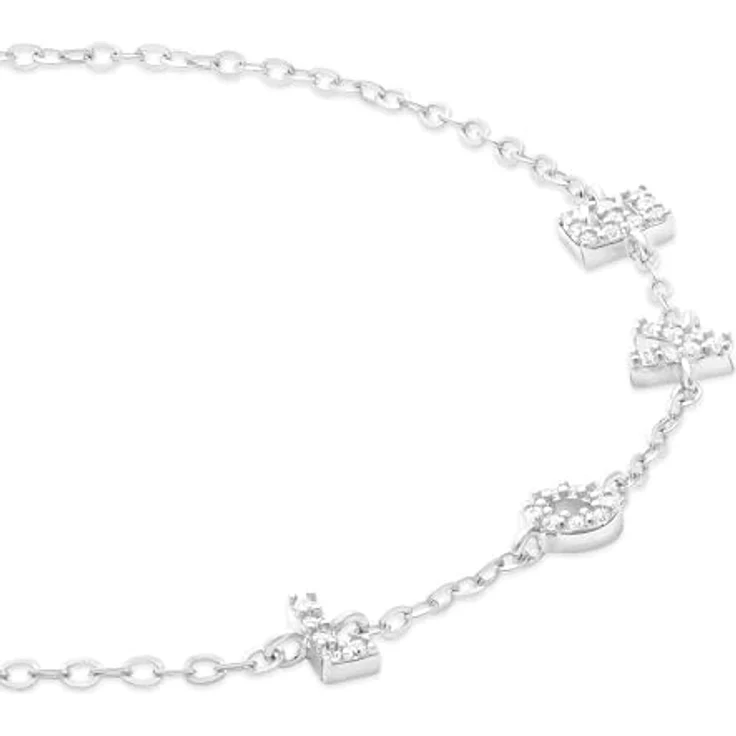 Tamaris Damen Armband TJ-0701-B-21, 925er Silber mit Zirkoniasteinen, "LOVE" Schrift, 17,5 cm, Karabinerverschluss – Bild 2
